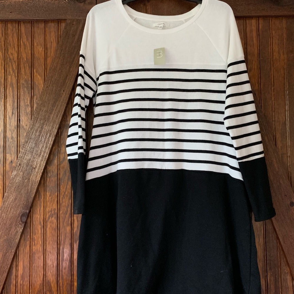 Stripped Sweatshirt Dress